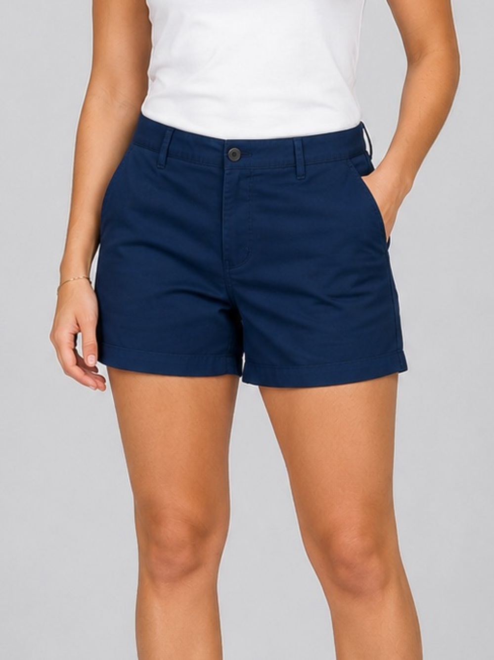 😍SHOW SPECIAL TALBOTS Navy Gorlfroend Chino Shorts size 16